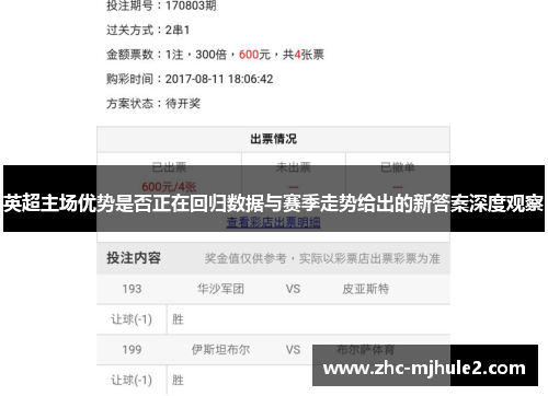 英超主场优势是否正在回归数据与赛季走势给出的新答案深度观察 英超主场优势是否正在回归数据与赛季走势给出的新答案深度观察
